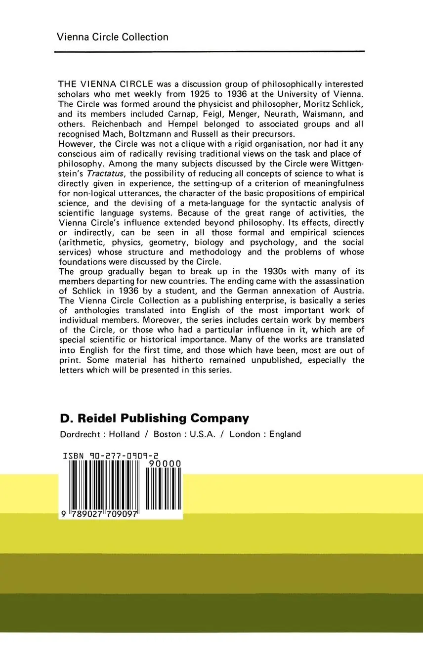 Rückseite: 9789027709097 | Hans Reichenbach | Selected Writings 1909-1953 Volume Two | Buch | xi