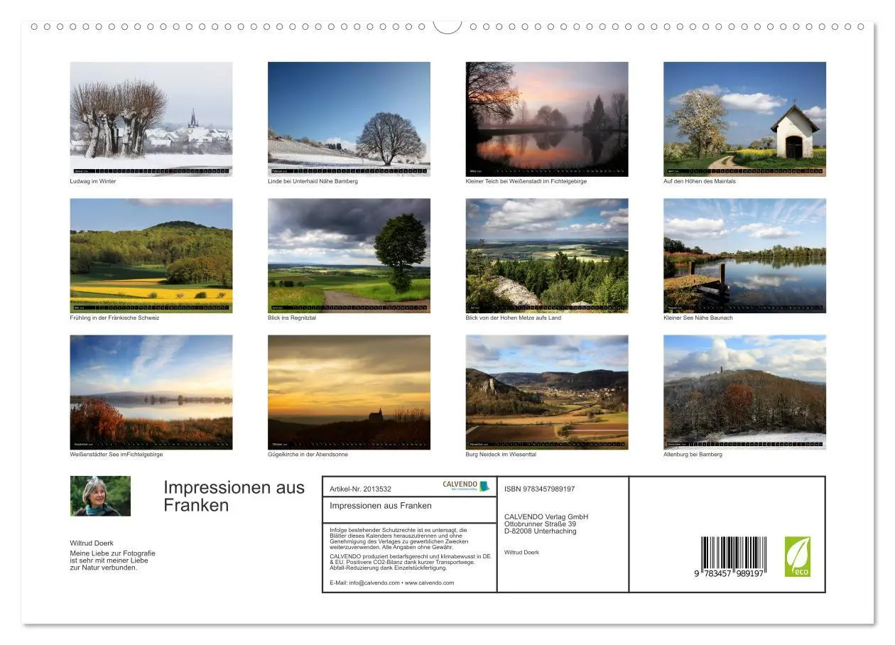 Bild: 9783457989197 | Impressionen aus Franken (hochwertiger Premium Wandkalender 2026...