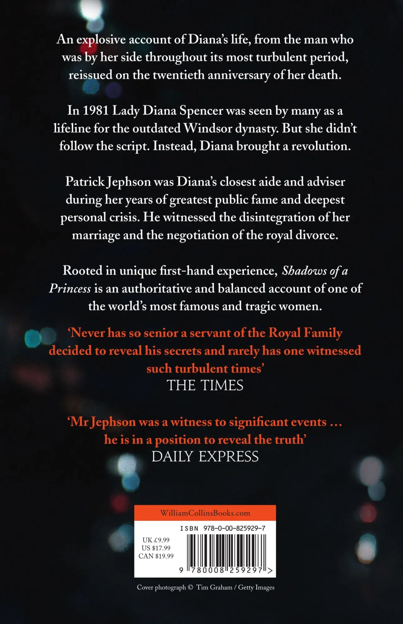 Rückseite: 9780008259297 | Shadows of a Princess | Patrick Jephson | Taschenbuch | Englisch