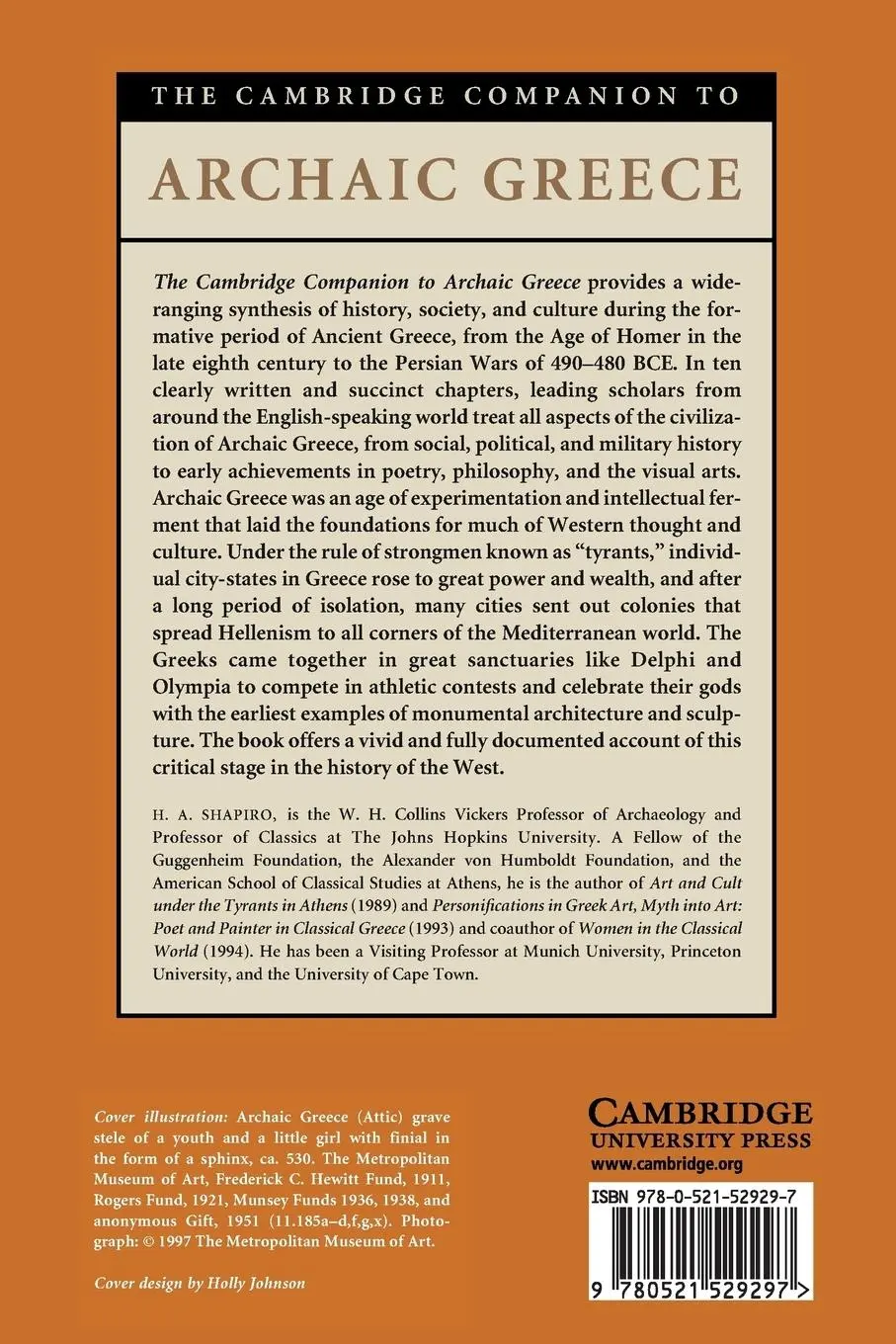 Rückseite: 9780521529297 | The Cambridge Companion to Archaic Greece | H. A. Shapiro | Buch