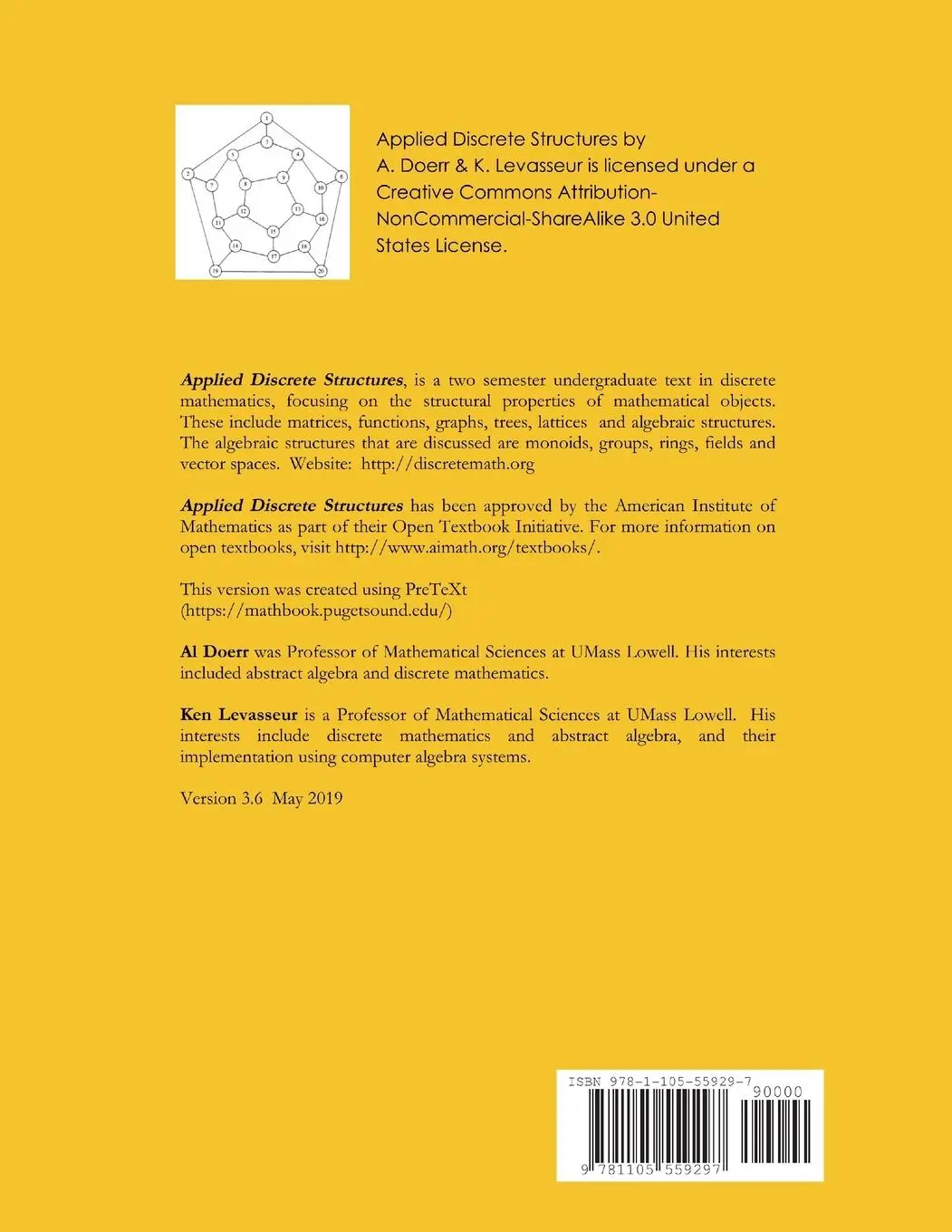 Rückseite: 9781105559297 | Applied Discrete Structures | Ken Levasseur (u. a.) | Taschenbuch