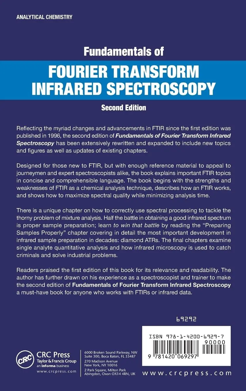 Rückseite: 9781420069297 | Fundamentals of Fourier Transform Infrared Spectroscopy | Smith | Buch