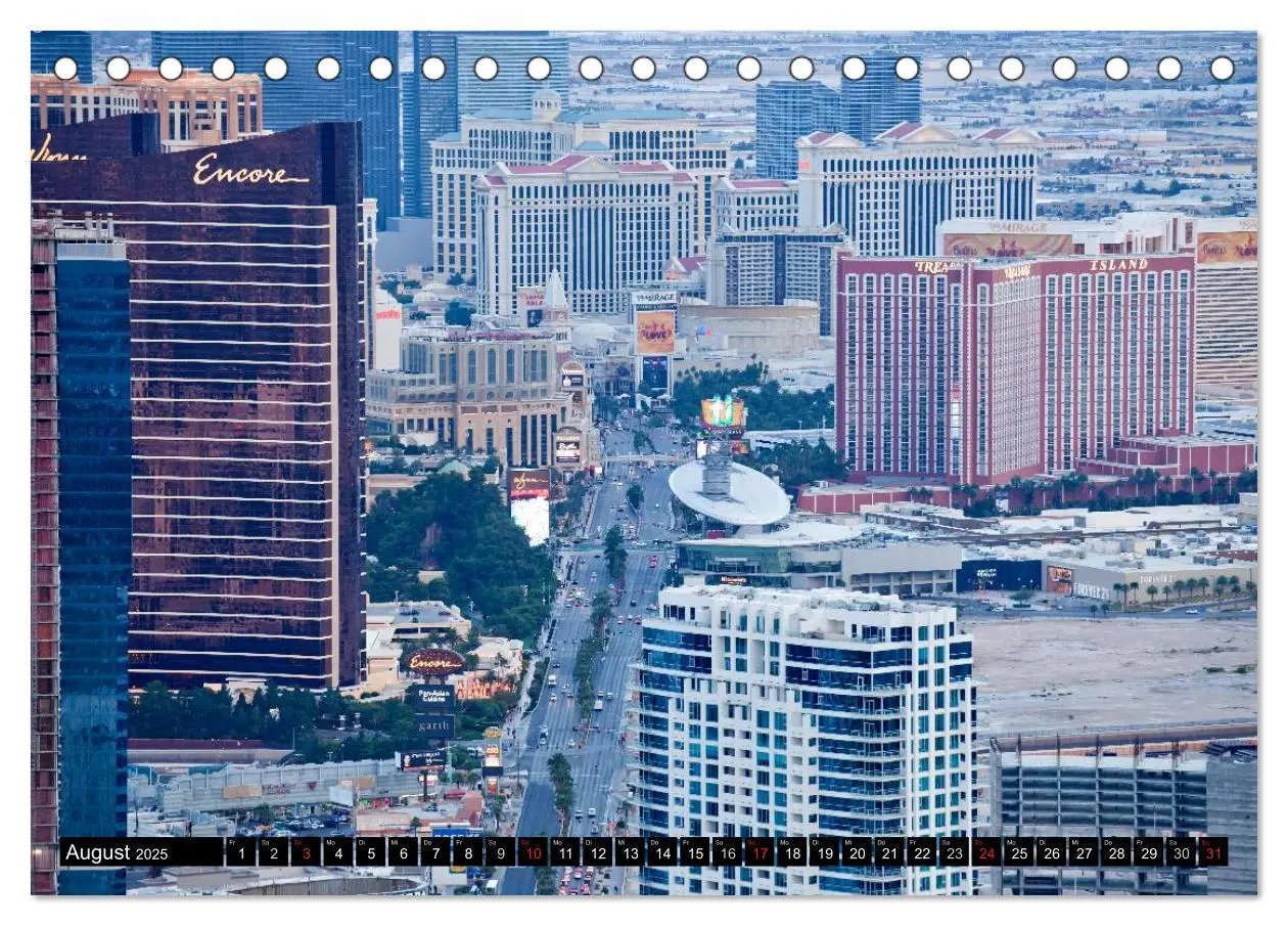 Bild: 9783435719297 | Las Vegas (Tischkalender 2025 DIN A5 quer), CALVENDO Monatskalender