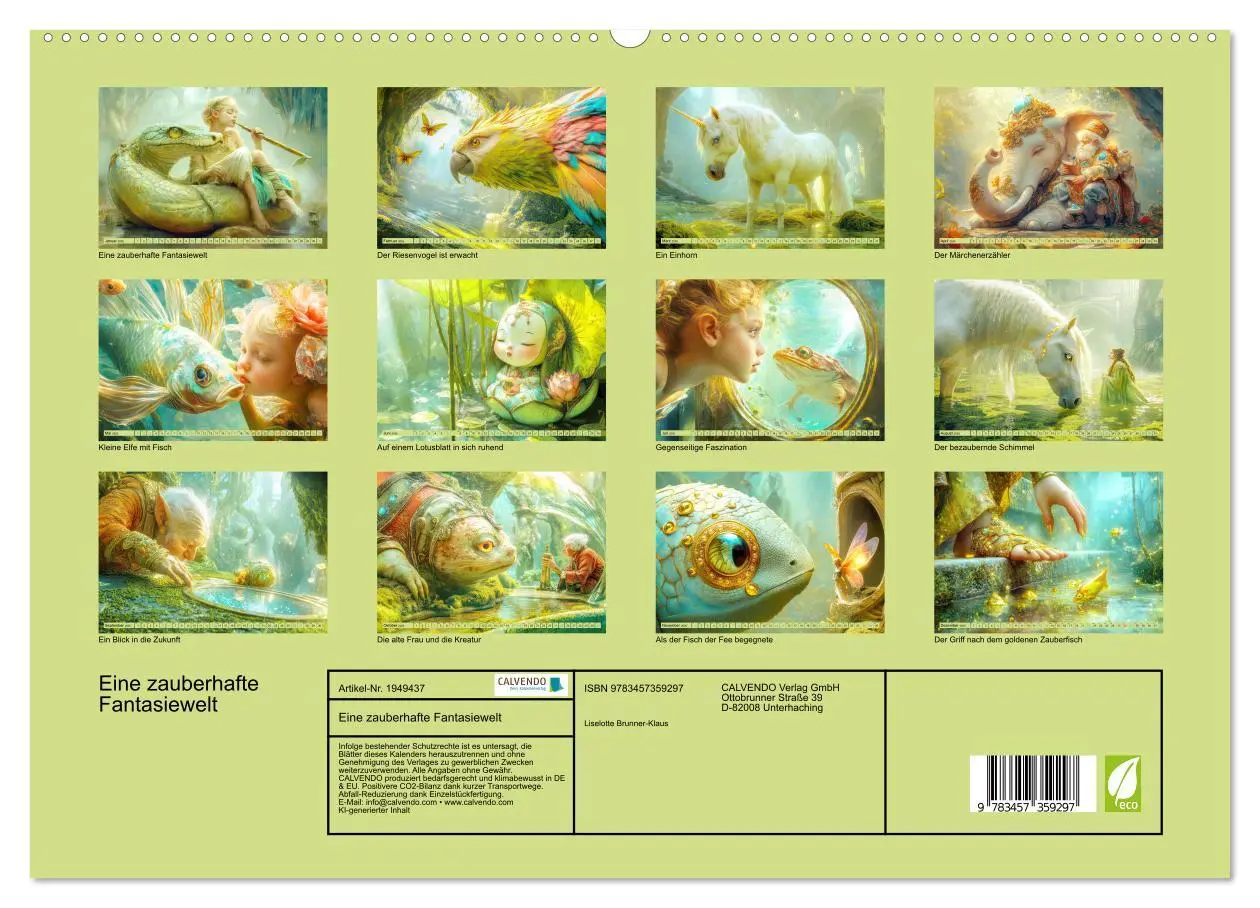 Bild: 9783457359297 | Eine zauberhafte Fantasiewelt (hochwertiger Premium Wandkalender...