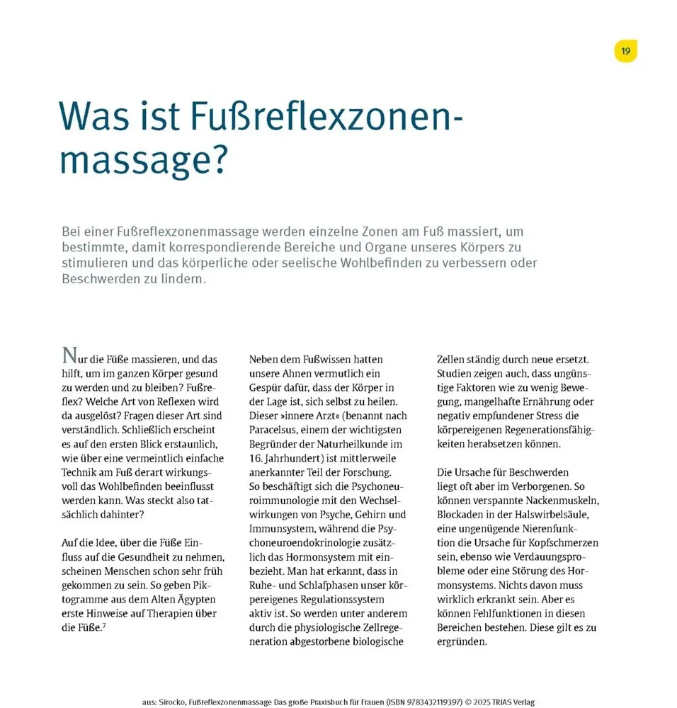 Bild: 9783432119397 | Fußreflexzonenmassage - Das große Praxisbuch für Frauen | Taschenbuch