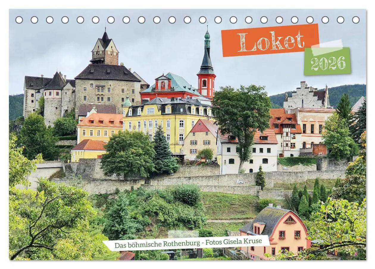 Cover: 9783457419397 | Loket - Das böhmische Rothenburg (Tischkalender 2026 DIN A5 quer),...