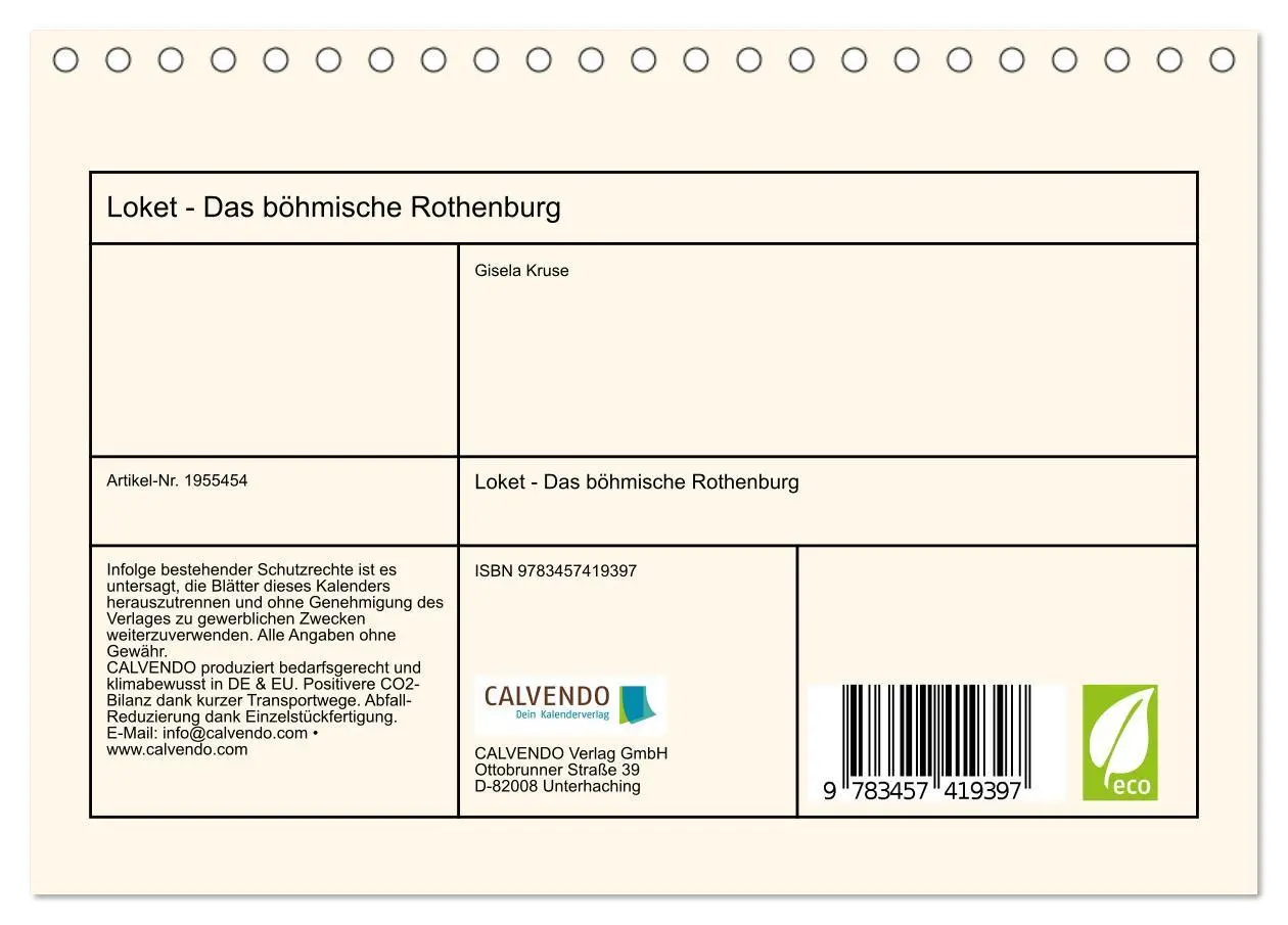 Bild: 9783457419397 | Loket - Das böhmische Rothenburg (Tischkalender 2026 DIN A5 quer),...