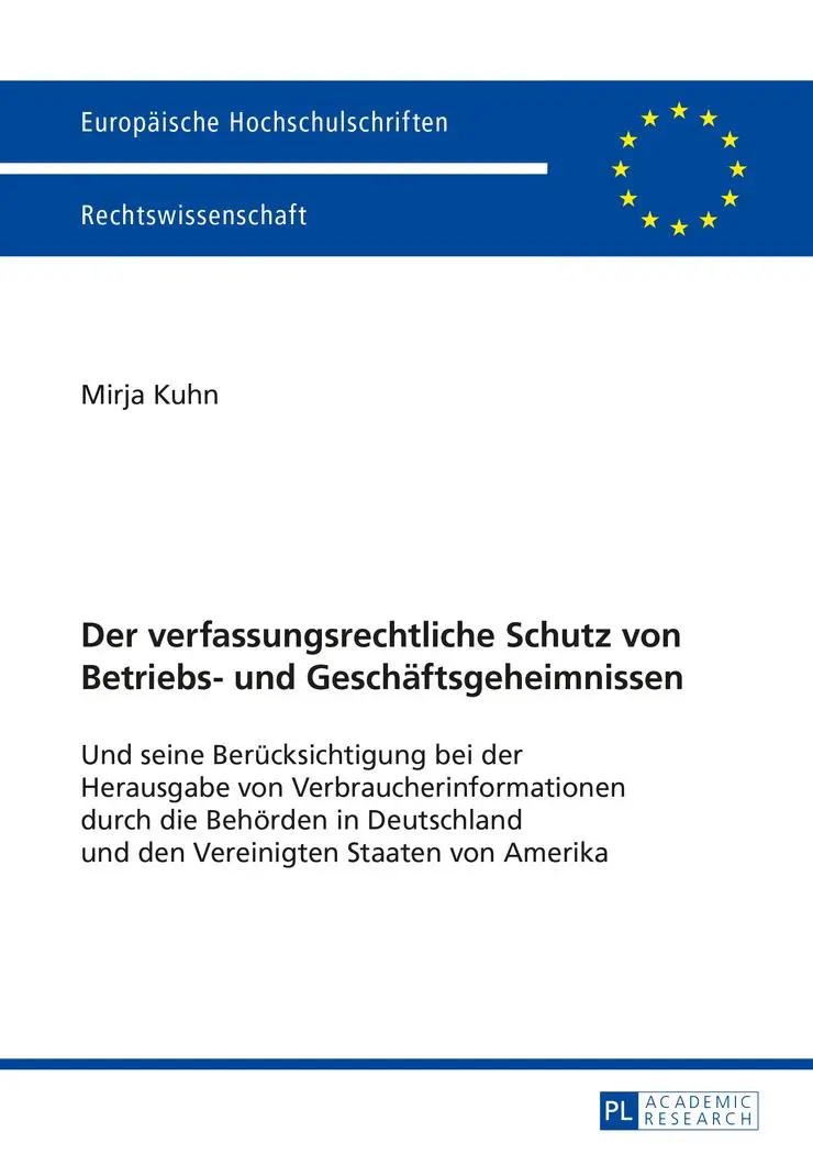 Cover: 9783631659397 | Der verfassungsrechtliche Schutz von Betriebs- und...