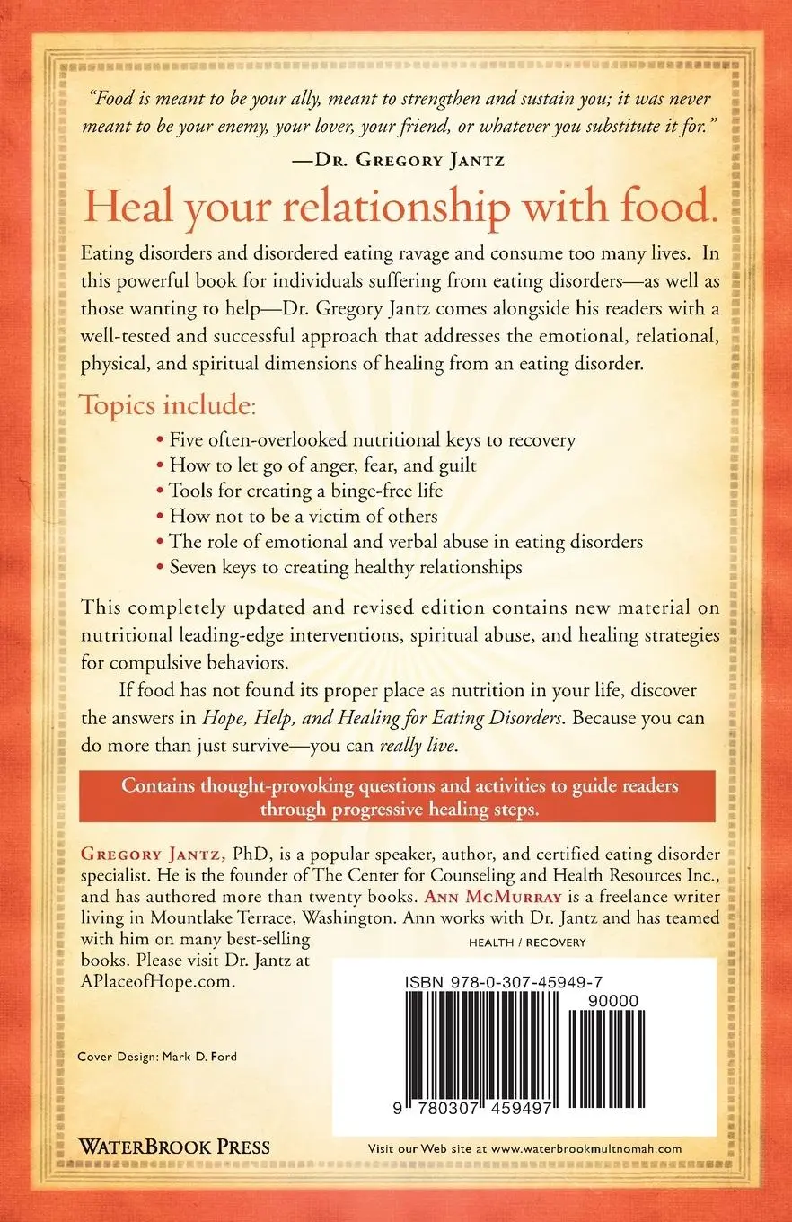 Rückseite: 9780307459497 | Hope, Help, and Healing for Eating Disorders | Jantz (u. a.) | Buch