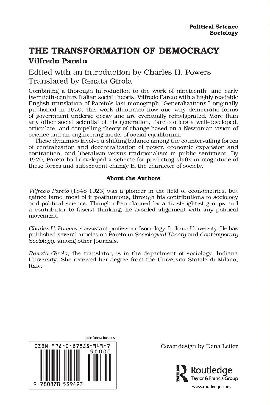 Rückseite: 9780878559497 | The Transformation of Democracy | Charles Powers | Taschenbuch | 1984