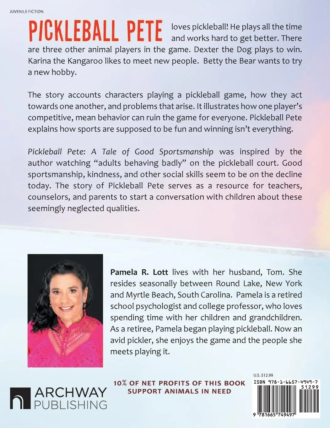 Rückseite: 9781665749497 | Pickleball Pete | A Tale of Good Sportsmanship | Pamela R. Lott | Buch