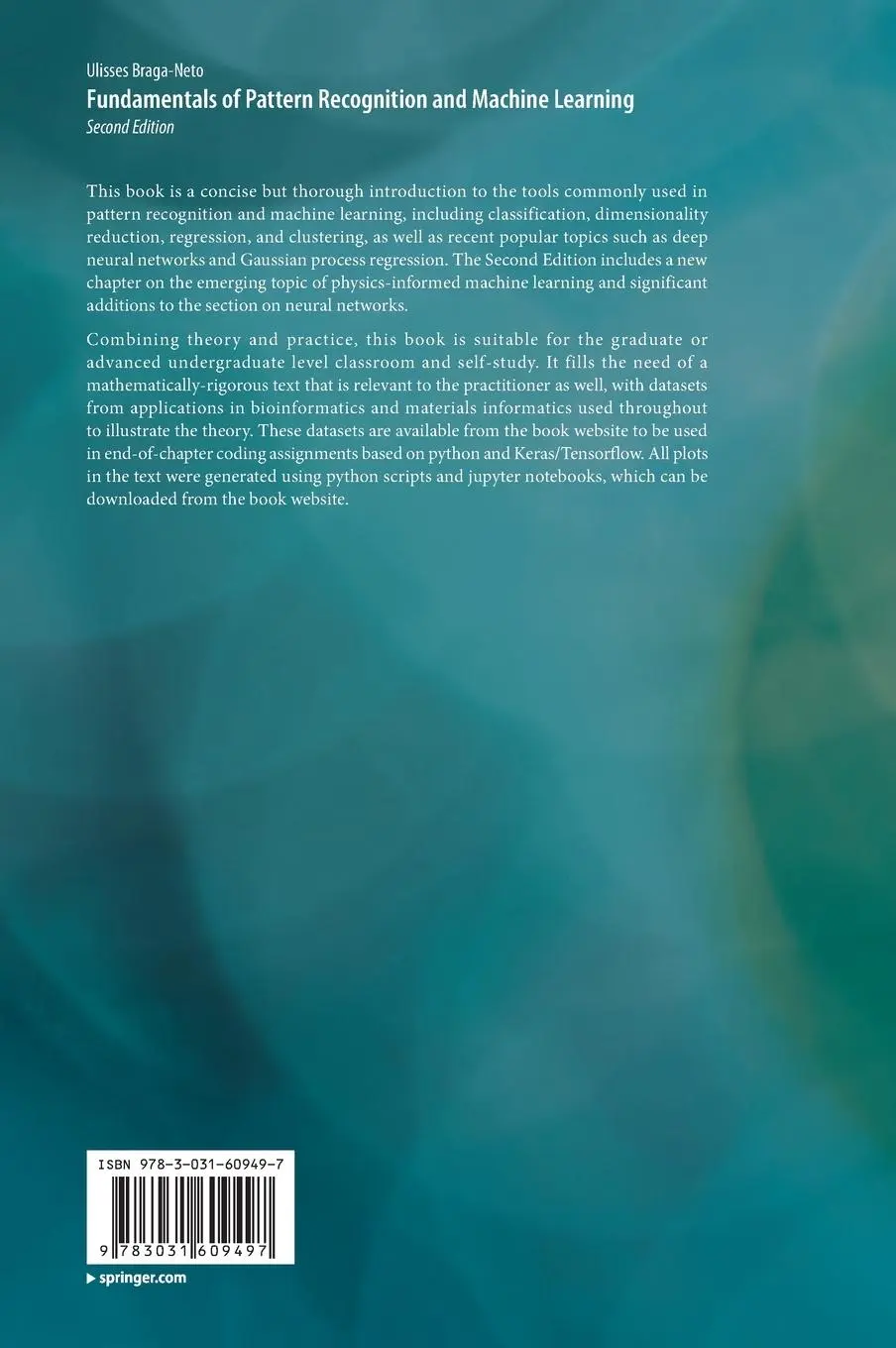 Rückseite: 9783031609497 | Fundamentals of Pattern Recognition and Machine Learning | Braga-Neto