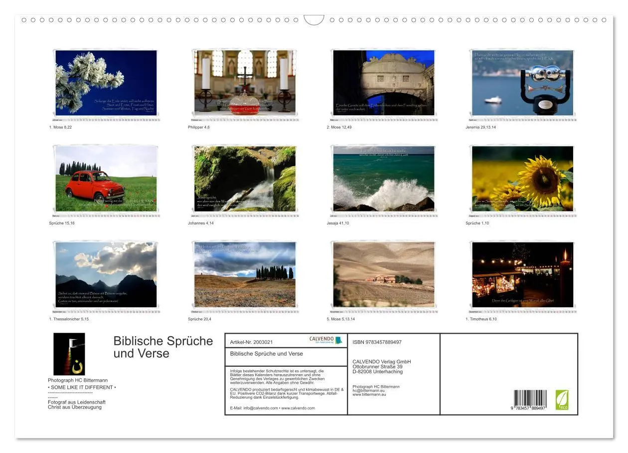 Bild: 9783457889497 | Biblische Sprüche und Verse (Wandkalender 2026 DIN A2 quer),...