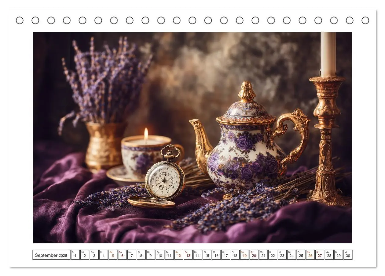 Bild: 9783516739497 | Nostalgische Teestunden (Tischkalender 2026 DIN A5 quer), CALVENDO...