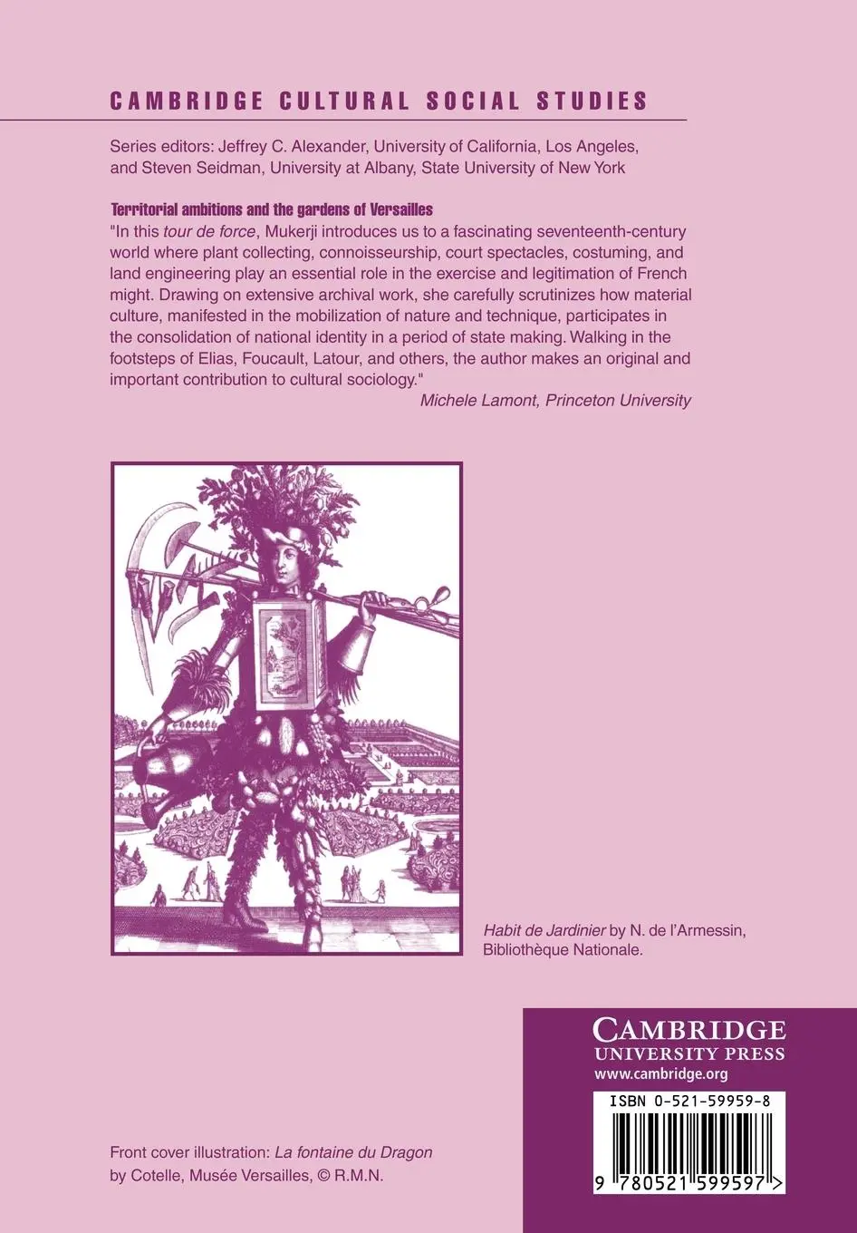 Rückseite: 9780521599597 | Territorial Ambitions and the Gardens of Versailles | Chandra Mukerji