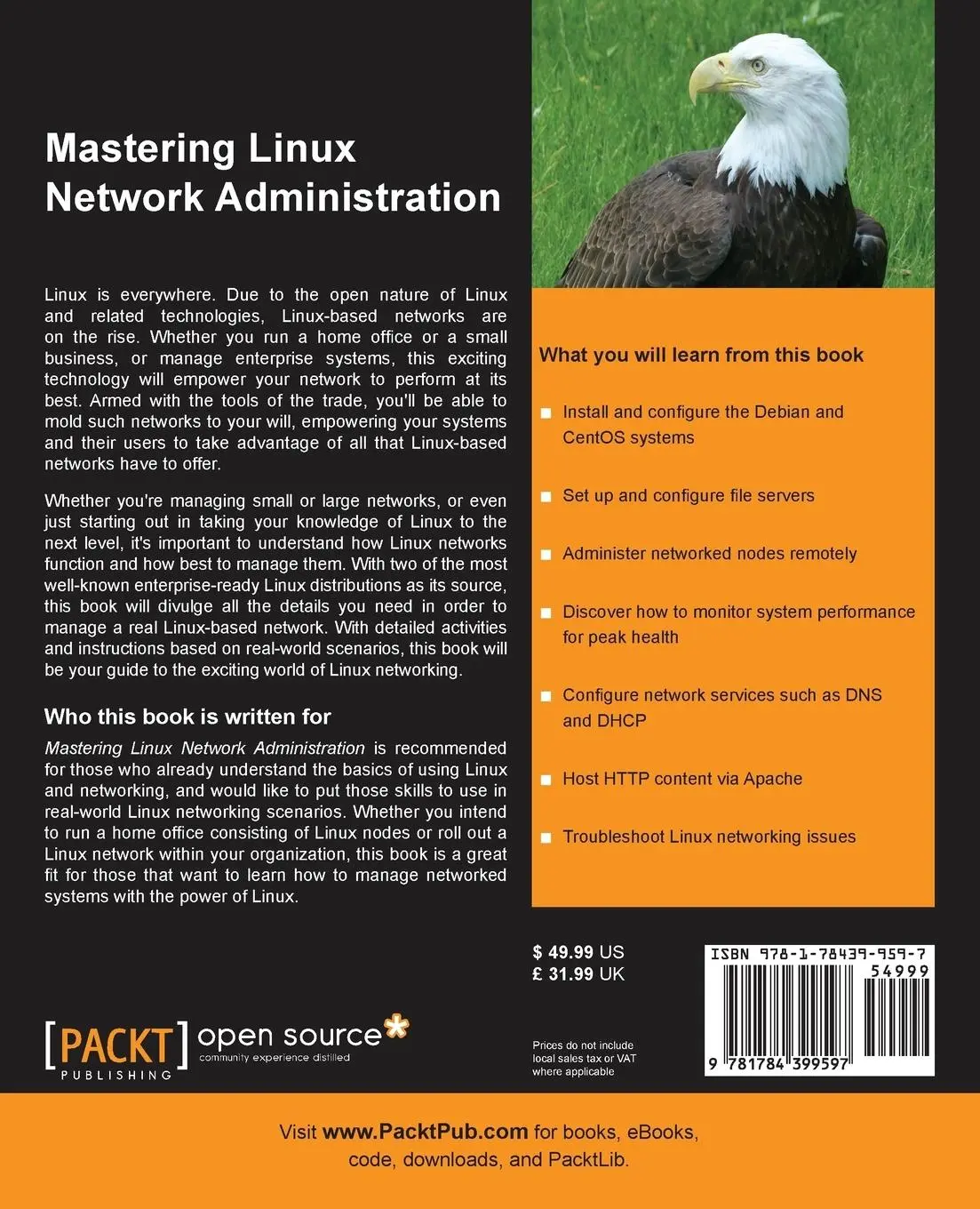 Rückseite: 9781784399597 | Mastering Linux Network Administration | Jay Lacroix | Taschenbuch