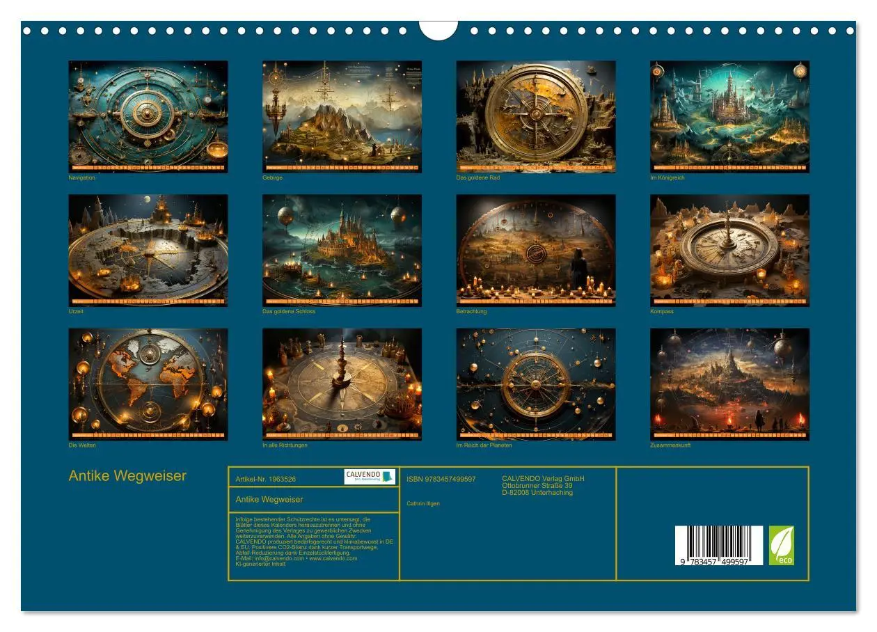 Bild: 9783457499597 | Antike Wegweiser (Wandkalender 2026 DIN A3 quer), CALVENDO...