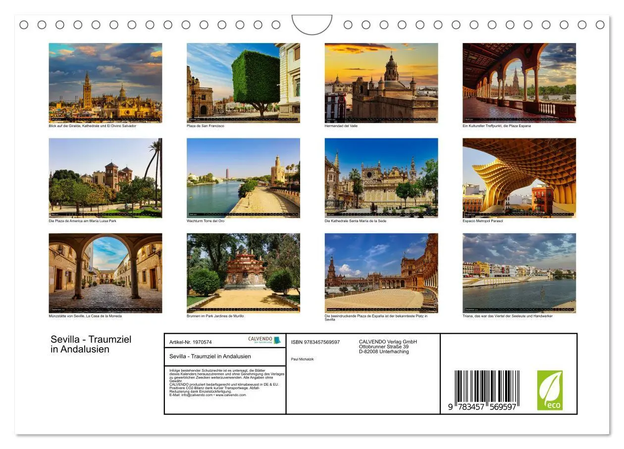 Bild: 9783457569597 | Sevilla - Traumziel in Andalusien (Wandkalender 2026 DIN A4 quer),...