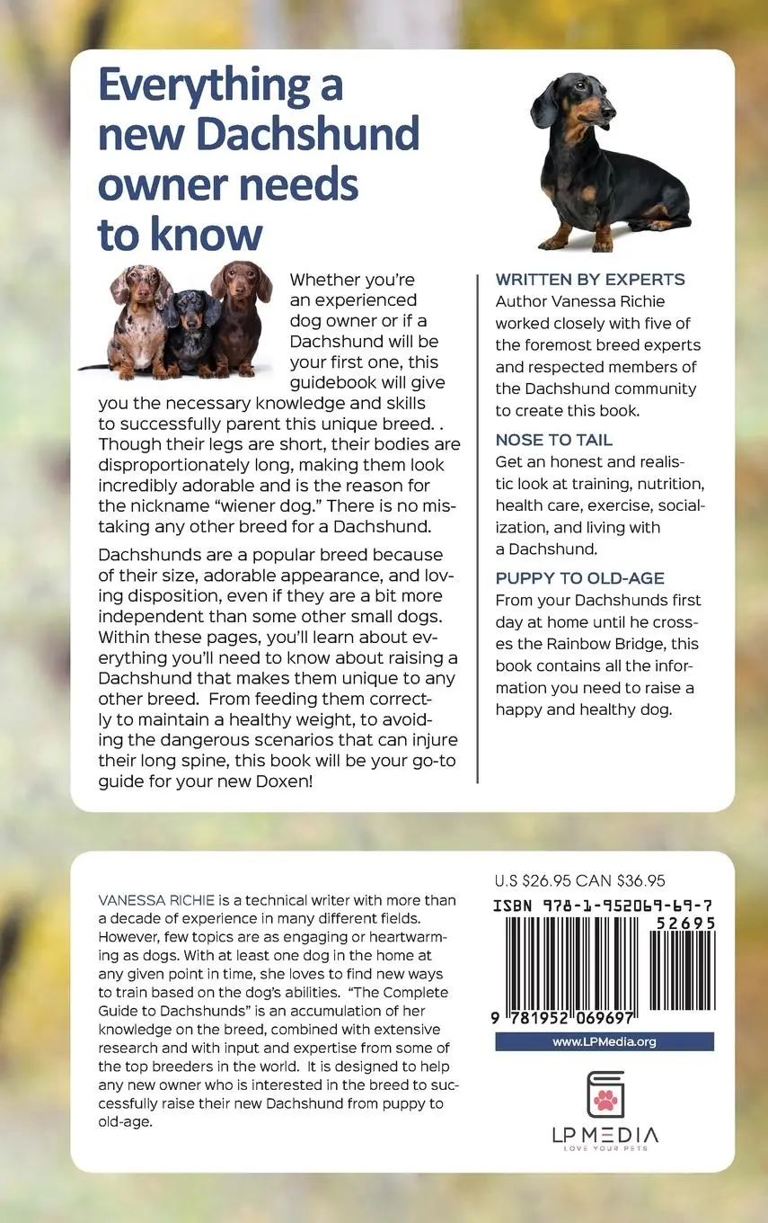 Rückseite: 9781952069697 | The Complete Guide to Dachshunds | Vanessa Richie | Buch | Englisch