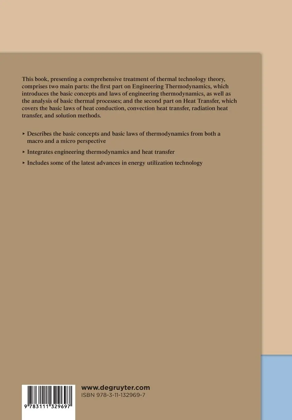 Rückseite: 9783111329697 | Thermal Engineering | Engineering Thermodynamics and Heat Transfer