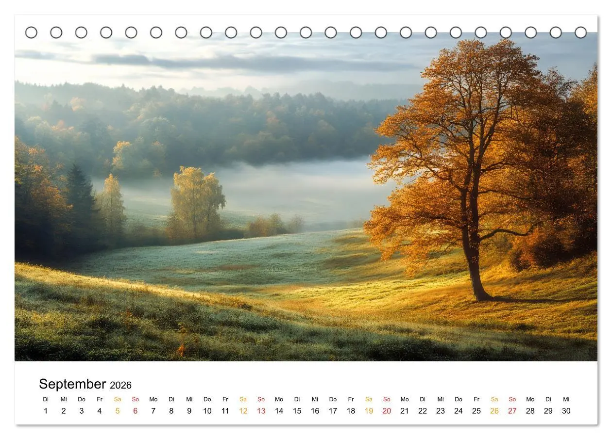 Bild: 9783457319697 | Mystischer Nebel (Tischkalender 2026 DIN A5 quer), CALVENDO...
