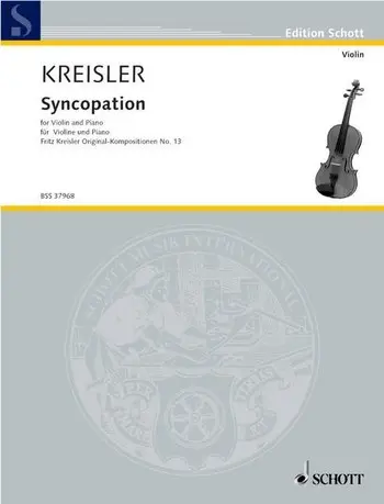 Cover: 9790001109697 | Syncopation | Fritz Kreisler | Buch | 1984 | Schott Music