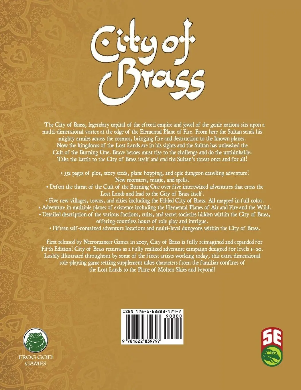 Rückseite: 9781622839797 | City of Brass 5E | Casey Christofferson (u. a.) | Taschenbuch | 2020