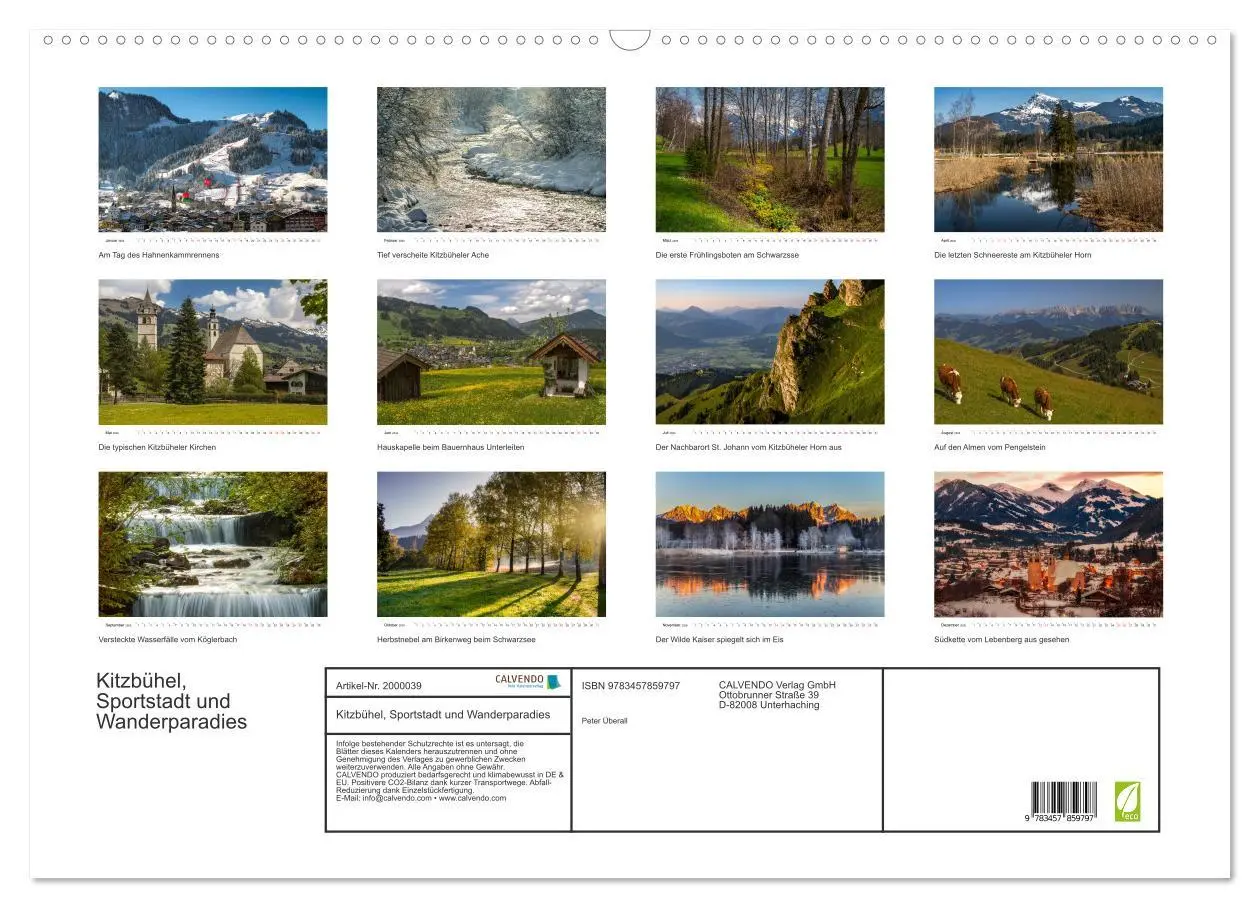 Bild: 9783457859797 | Kitzbühel, Sportstadt und Wanderparadies (Wandkalender 2026 DIN A2...