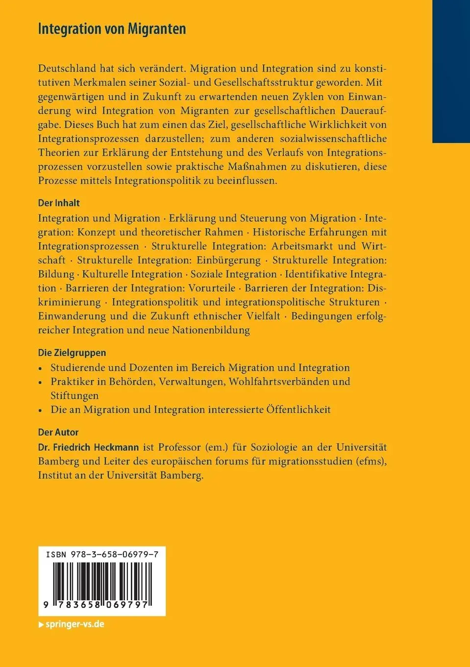 Rückseite: 9783658069797 | Integration von Migranten | Einwanderung und neue Nationenbildung
