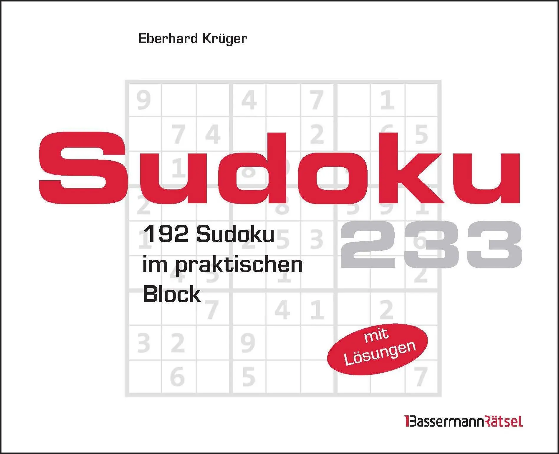 Krüger, Eberhard: Sudokublock 233 (5 Exemplare à 2,99 EUR)