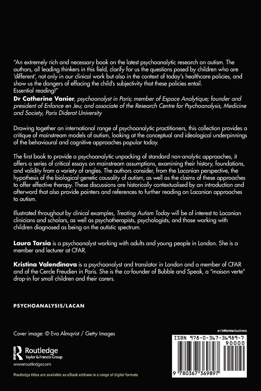Rückseite: 9780367369897 | Treating Autism Today | Lacanian Perspectives | Laura Tarsia (u. a.)