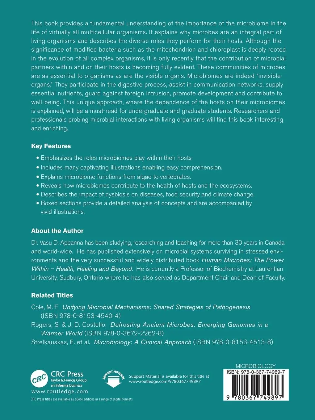 Rückseite: 9780367749897 | Microbiomes and Their Functions | Why Organisms Need Microbes | Buch
