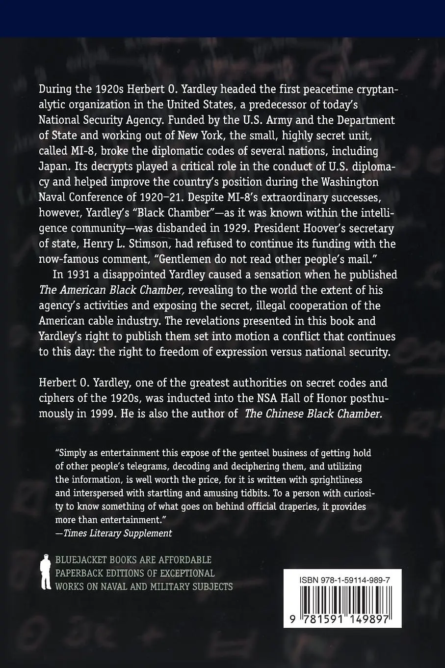 Rückseite: 9781591149897 | The American Black Chamber | Herbert O. Yardley | Taschenbuch | 2013