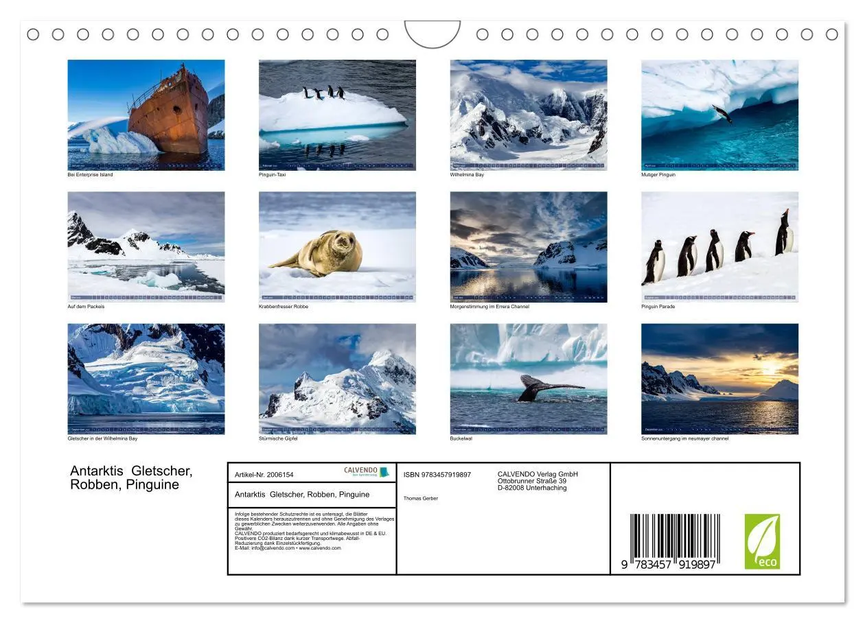 Bild: 9783457919897 | Antarktis Gletscher, Robben, Pinguine (Wandkalender 2026 DIN A4...