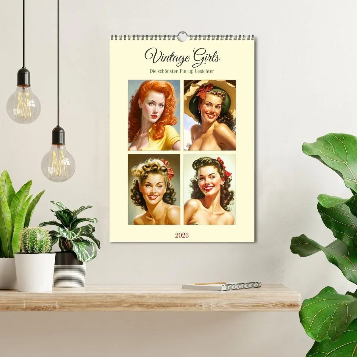 Bild: 9783516319897 | Vintage Girls. Die schönsten Pin-up Gesichter (Wandkalender 2026...