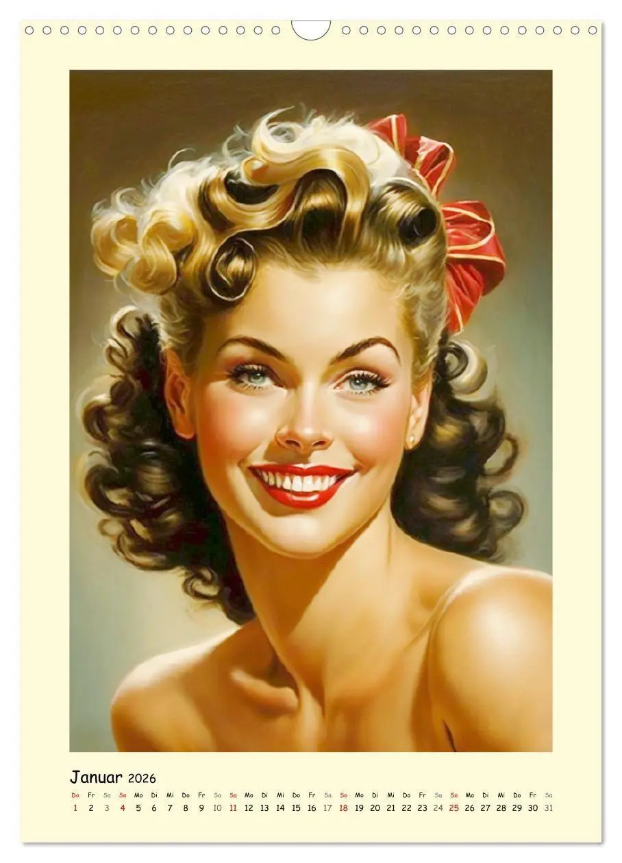 Bild: 9783516319897 | Vintage Girls. Die schönsten Pin-up Gesichter (Wandkalender 2026...