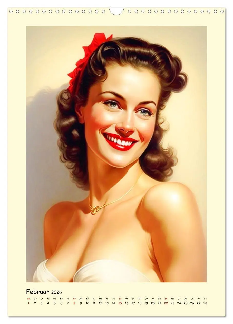 Bild: 9783516319897 | Vintage Girls. Die schönsten Pin-up Gesichter (Wandkalender 2026...
