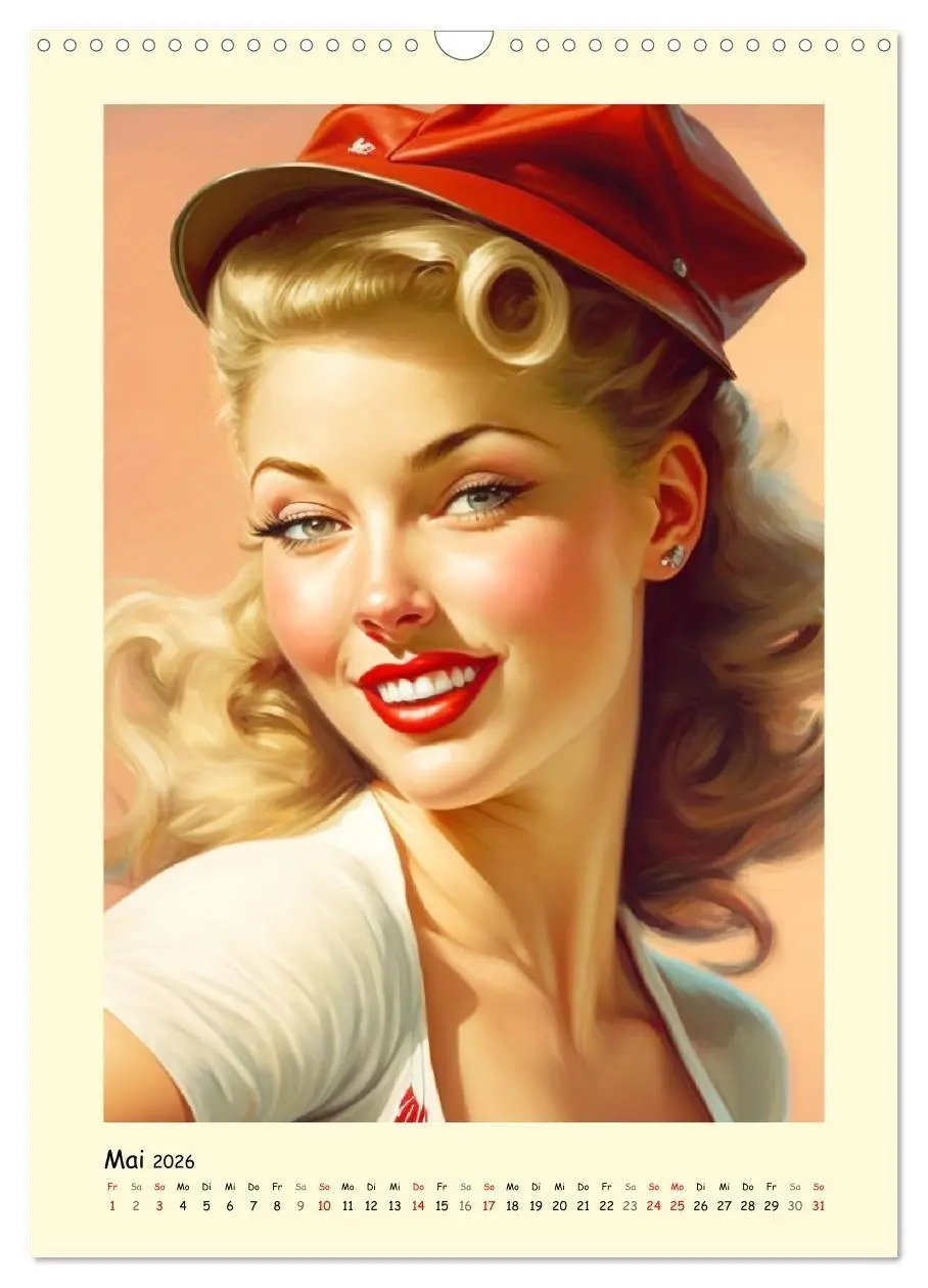 Bild: 9783516319897 | Vintage Girls. Die schönsten Pin-up Gesichter (Wandkalender 2026...