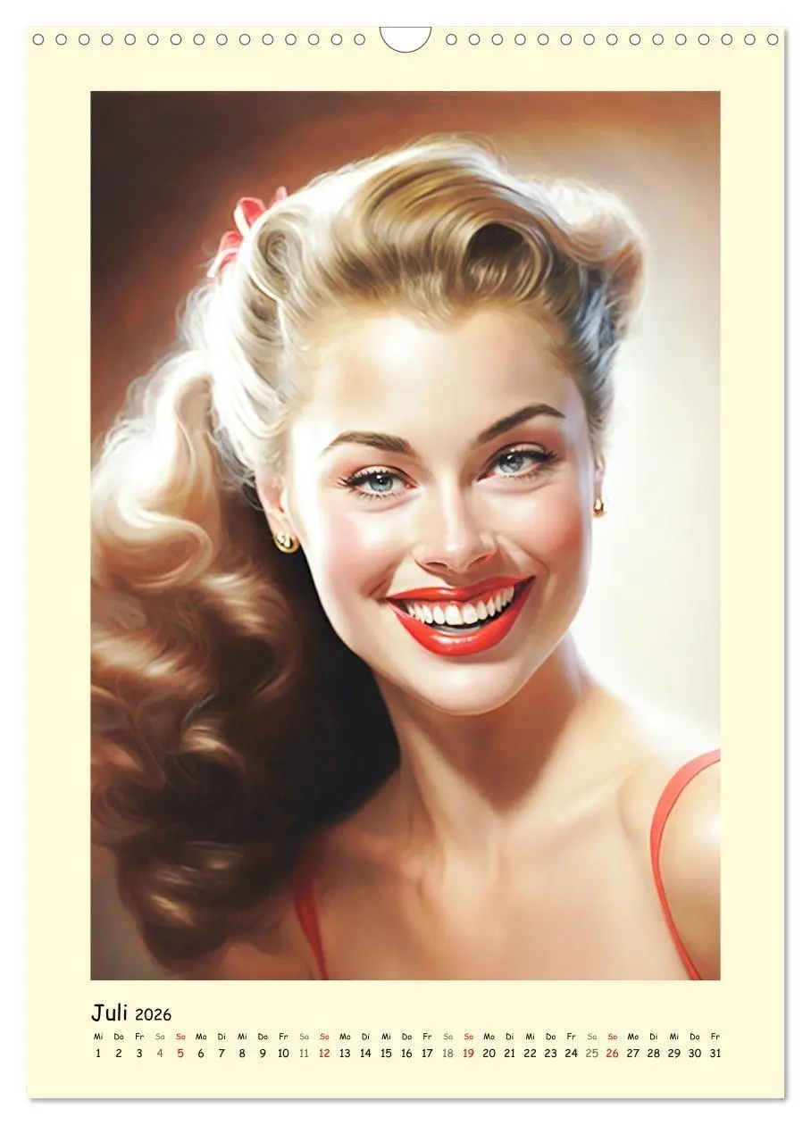 Bild: 9783516319897 | Vintage Girls. Die schönsten Pin-up Gesichter (Wandkalender 2026...