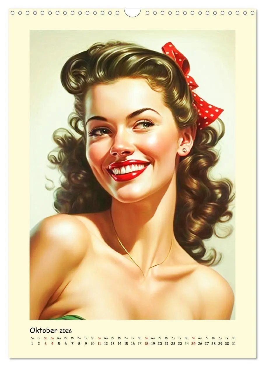 Bild: 9783516319897 | Vintage Girls. Die schönsten Pin-up Gesichter (Wandkalender 2026...