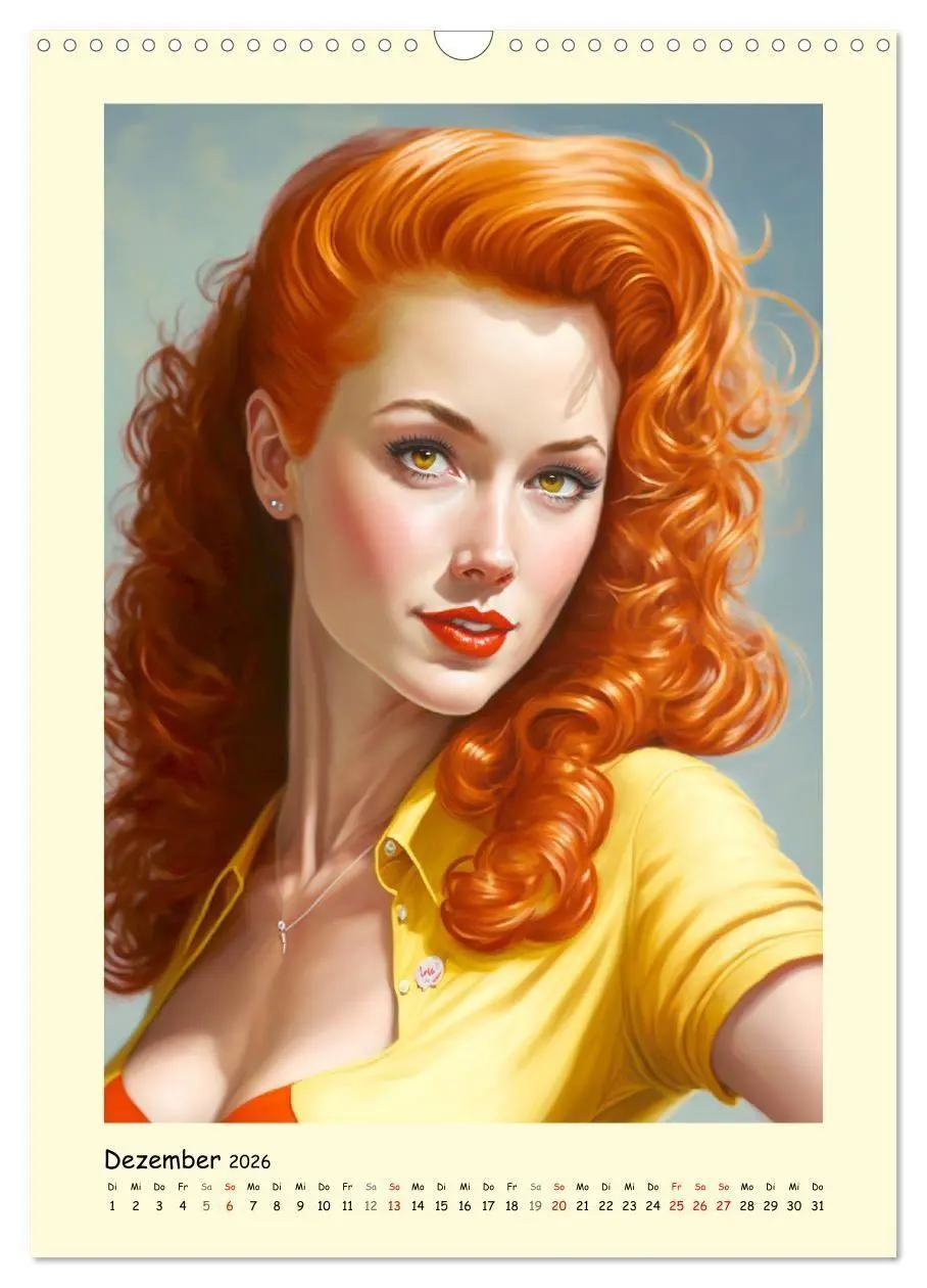 Bild: 9783516319897 | Vintage Girls. Die schönsten Pin-up Gesichter (Wandkalender 2026...