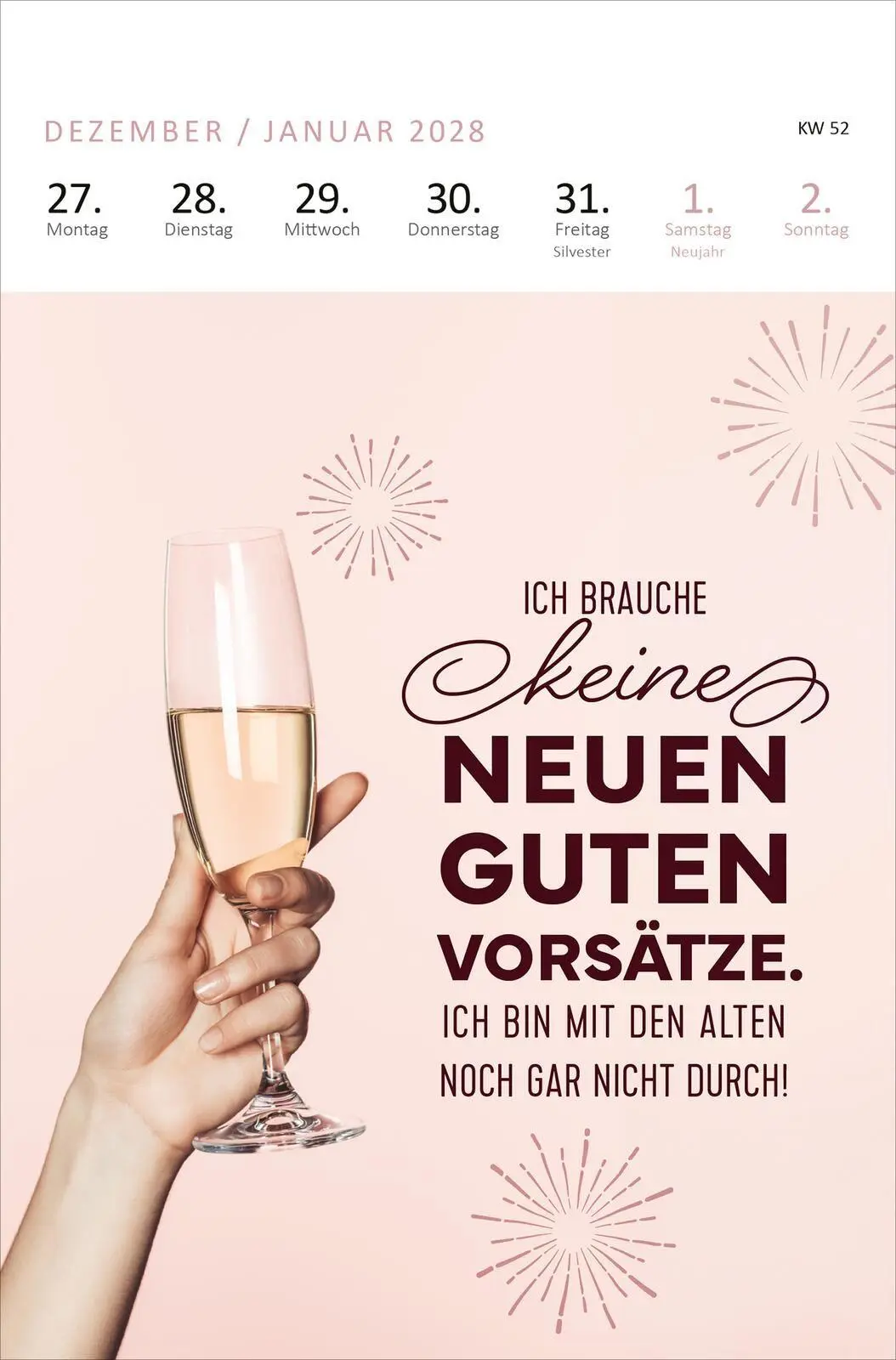 Bild: 4014489139997 | Wochenkalender Mir geht's nicht gut, ich glaub ich hab Montag 2027