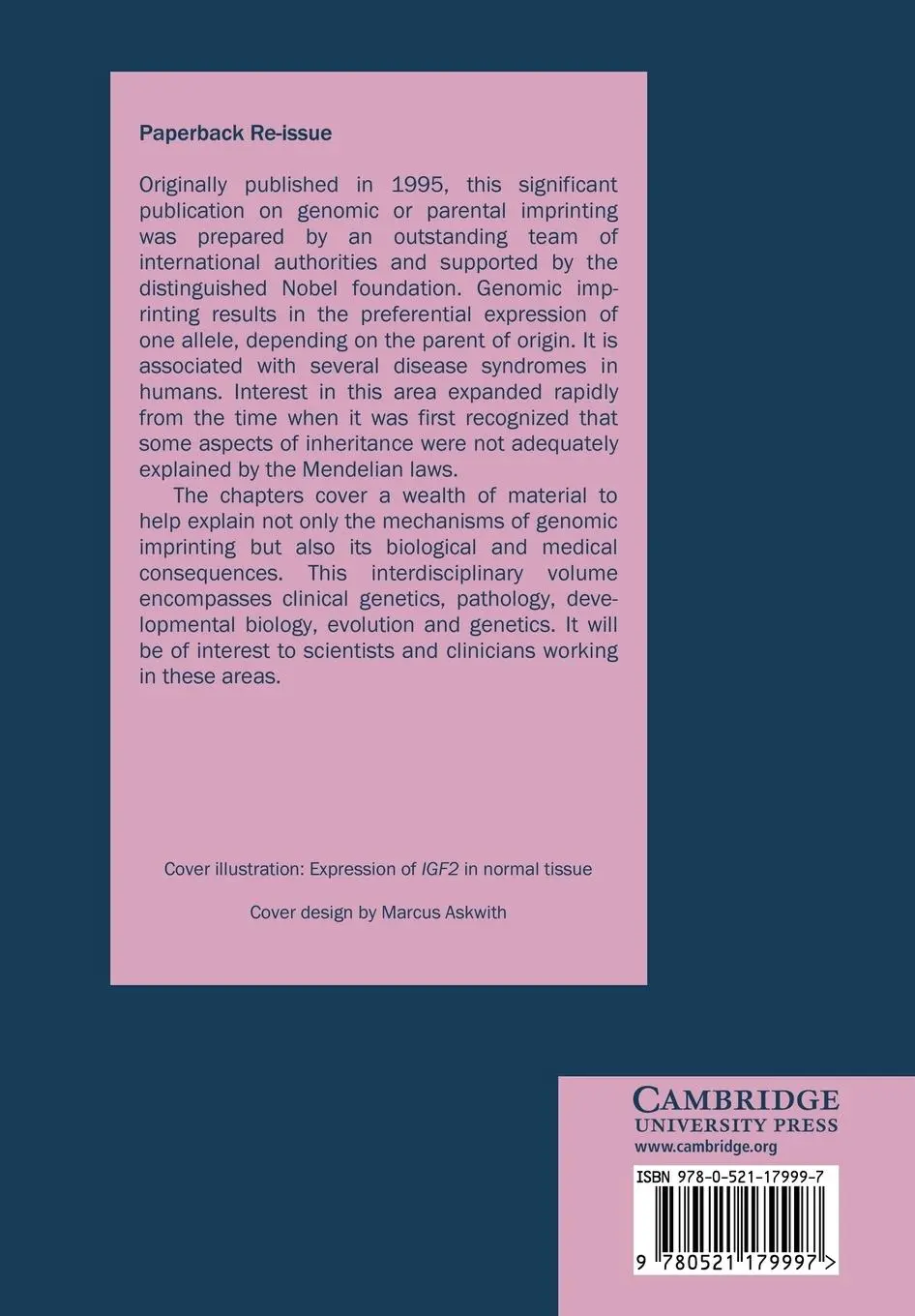 Rückseite: 9780521179997 | Genomic Imprinting | Causes and Consequences | R. Ohlsson (u. a.)