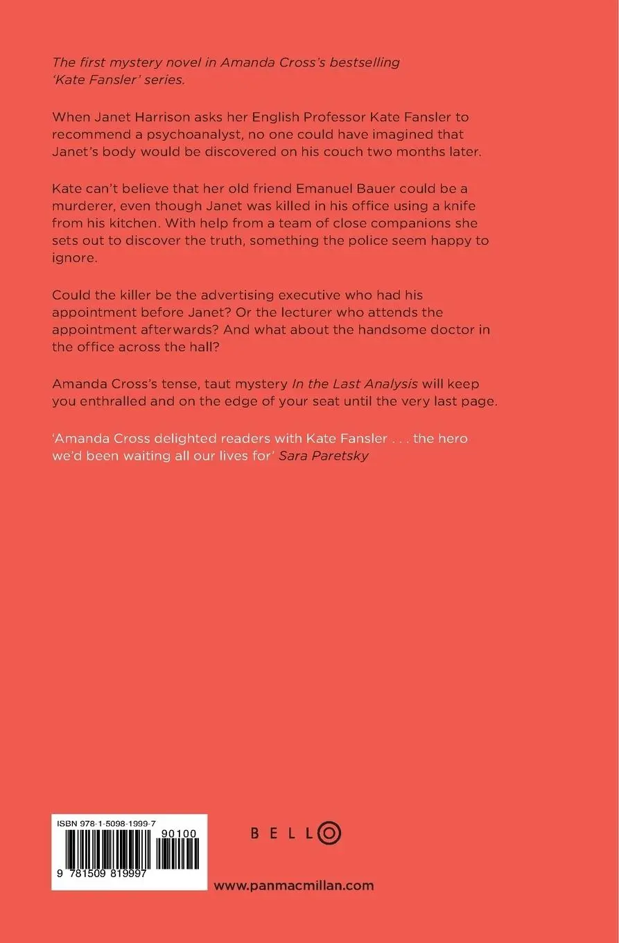 Rückseite: 9781509819997 | In the Last Analysis | Amanda Cross | Taschenbuch | Englisch | 2018