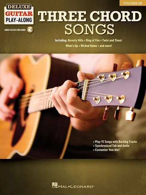 Cover: 9781540029997 | Three Chord Songs | Deluxe Guitar Play-Along Volume 12 | VARIOUS