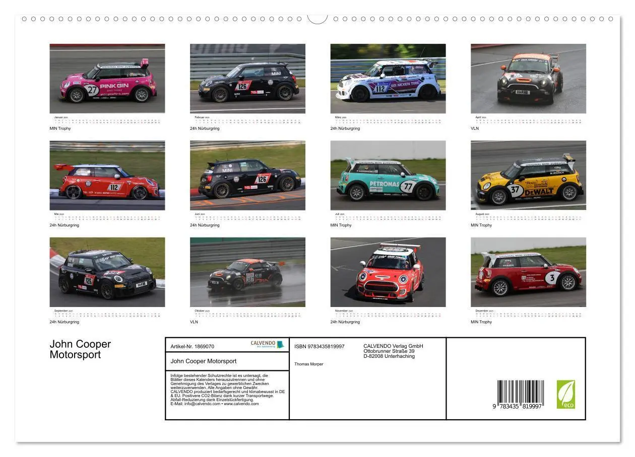 Bild: 9783435819997 | John Cooper Motorsport (hochwertiger Premium Wandkalender 2025 DIN...