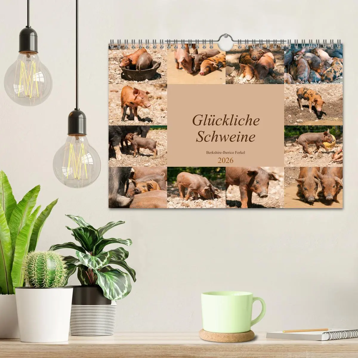 Bild: 9783457769997 | Glückliche Schweine Berkshire-Iberico Ferkel (Wandkalender 2026 DIN...