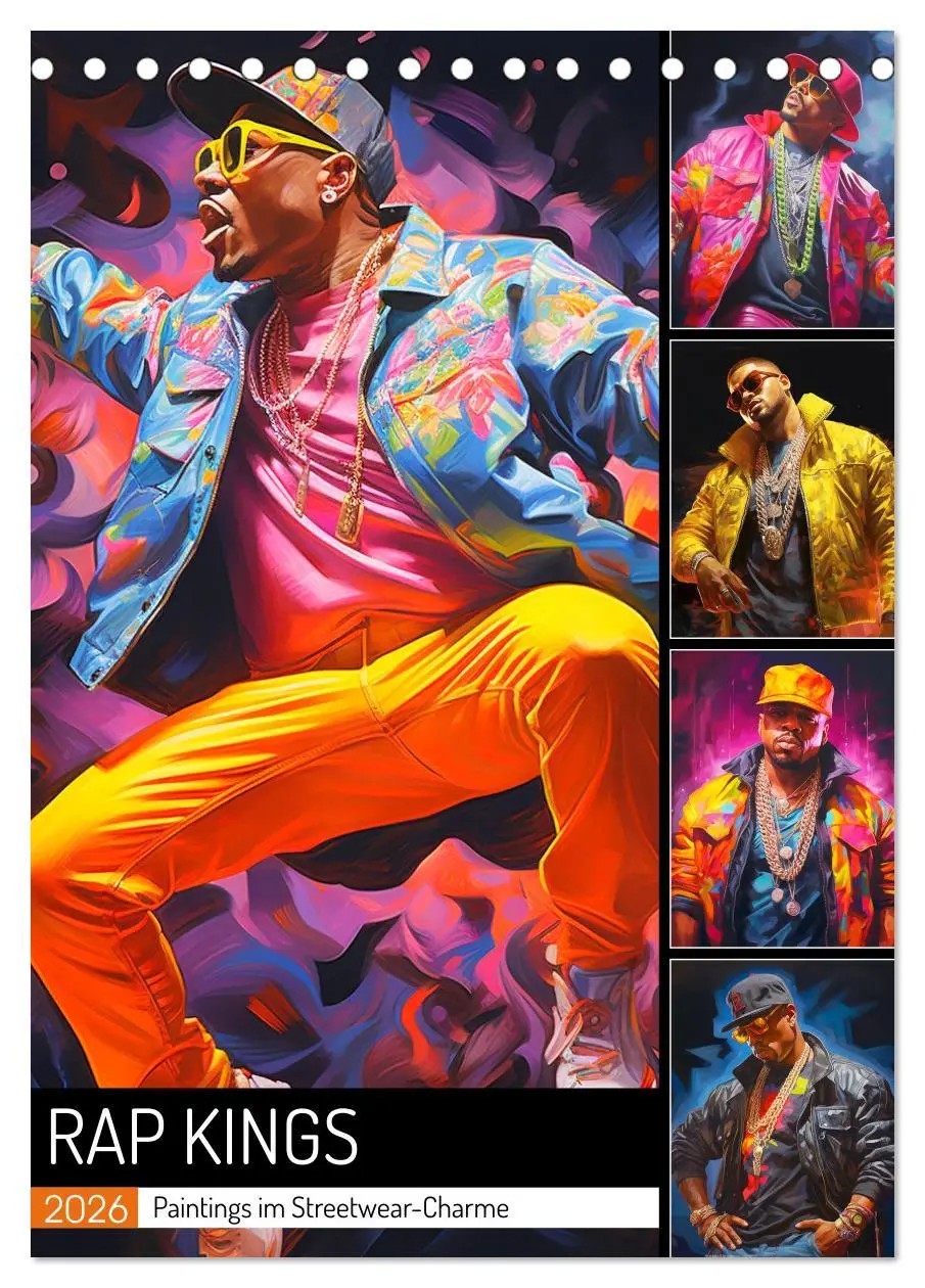 Cover: 9783516309997 | Rap Kings. Paintings im Streetwear-Charme (Tischkalender 2026 DIN...