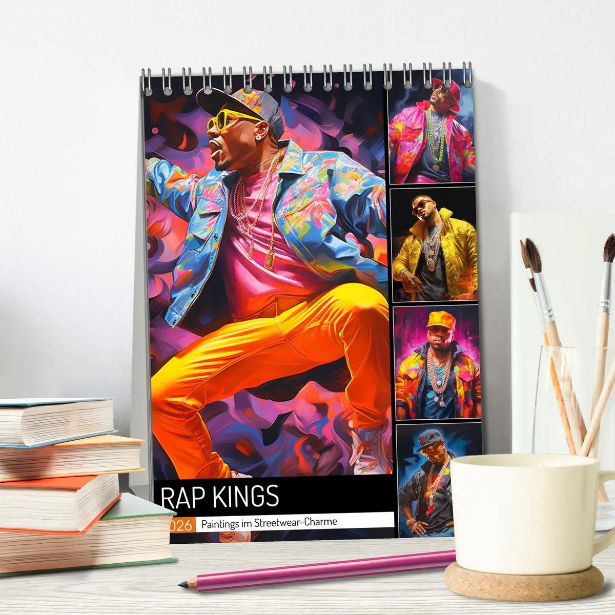Bild: 9783516309997 | Rap Kings. Paintings im Streetwear-Charme (Tischkalender 2026 DIN...