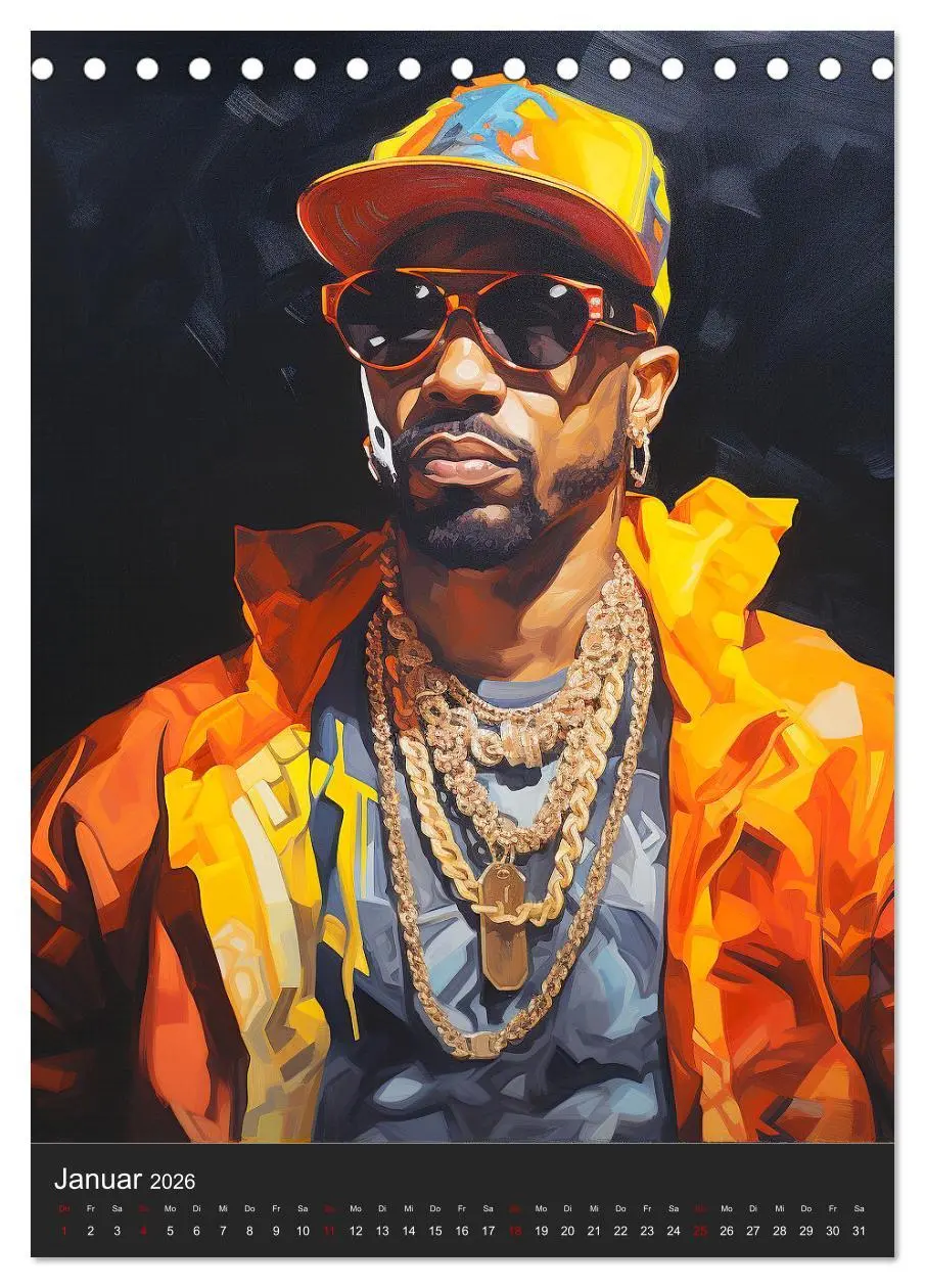 Bild: 9783516309997 | Rap Kings. Paintings im Streetwear-Charme (Tischkalender 2026 DIN...